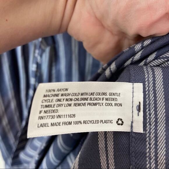 Isabel Maternity Dress Women's Size Small Gray White Stripe New Oversize Slouchy - Picture 6 of 13